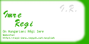 imre regi business card