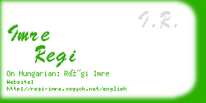 imre regi business card